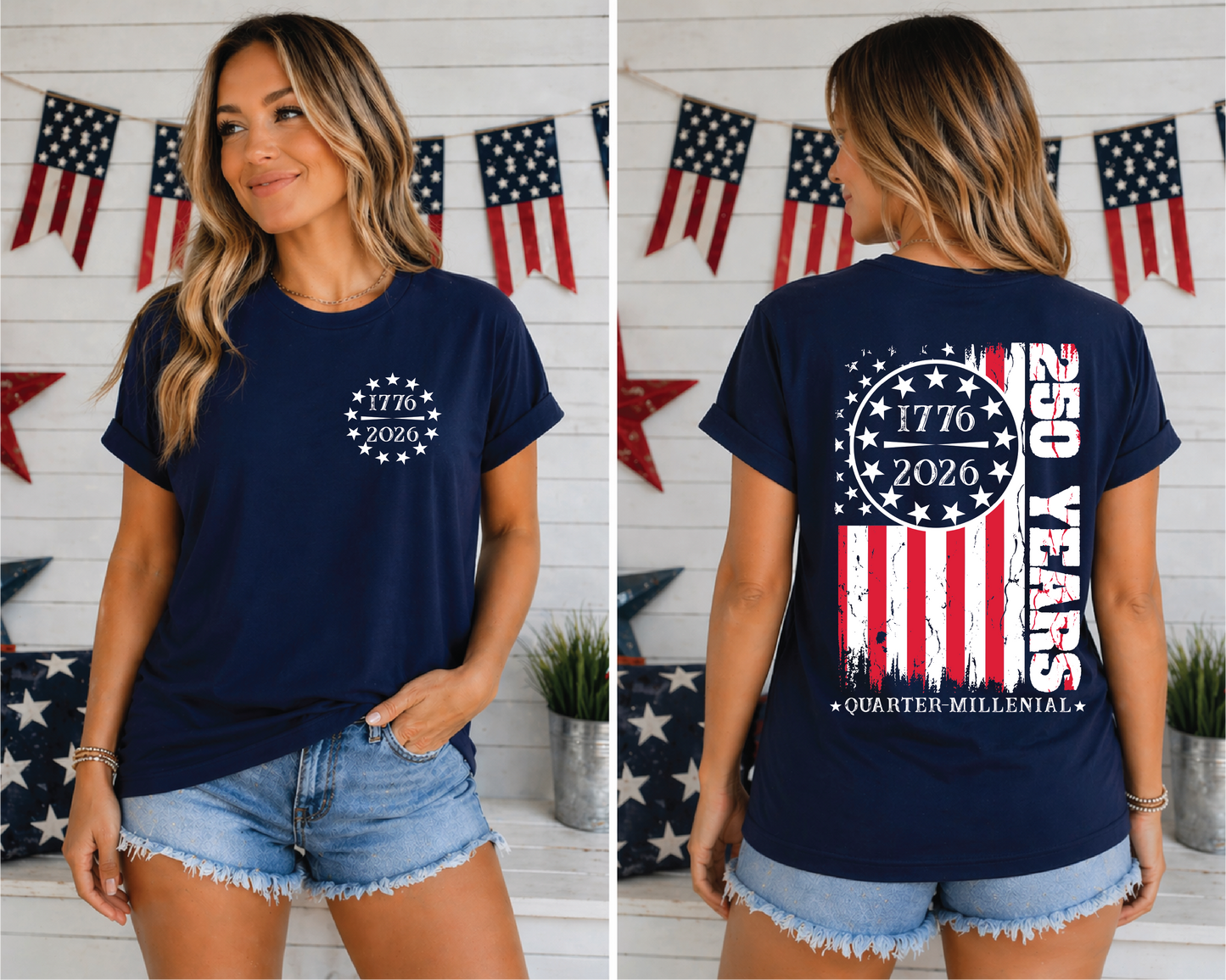 250 Years USA Flag- Unisex Graphic Tee