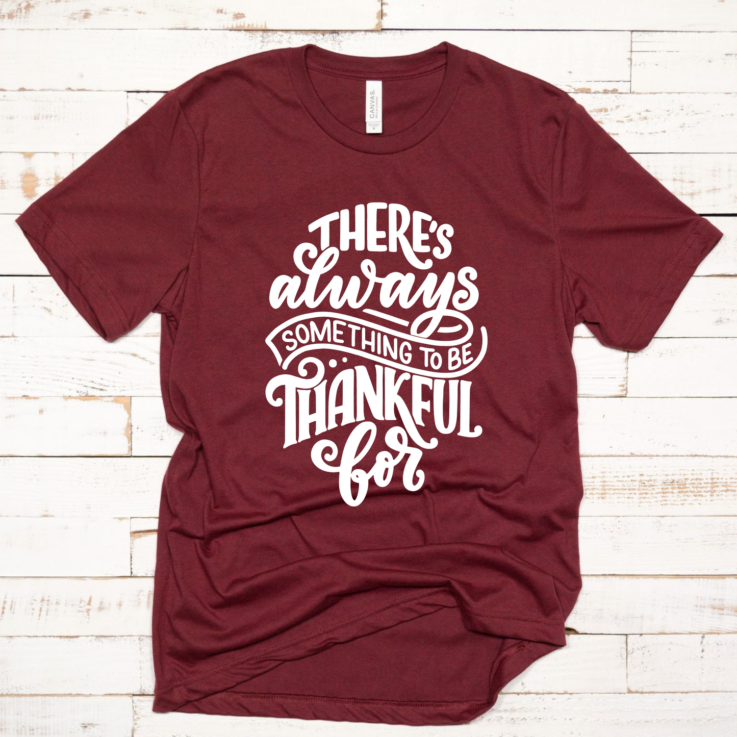 Wholesale Always Thankful Graphic Tee - Maroon