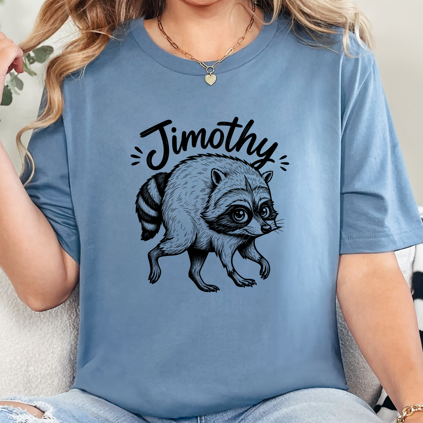 Wholesale Jimothy Graphic Tee- Steel Blue