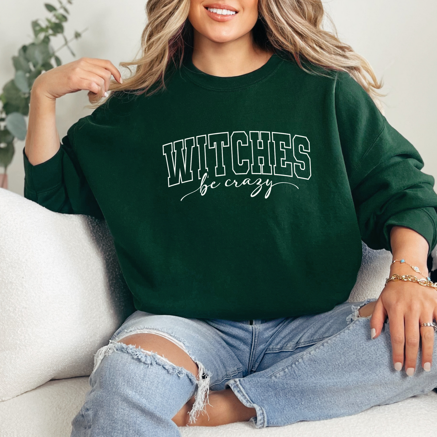 Wholesale Witches Be Crazy Sweatshirt - Forest Sweatshirt
