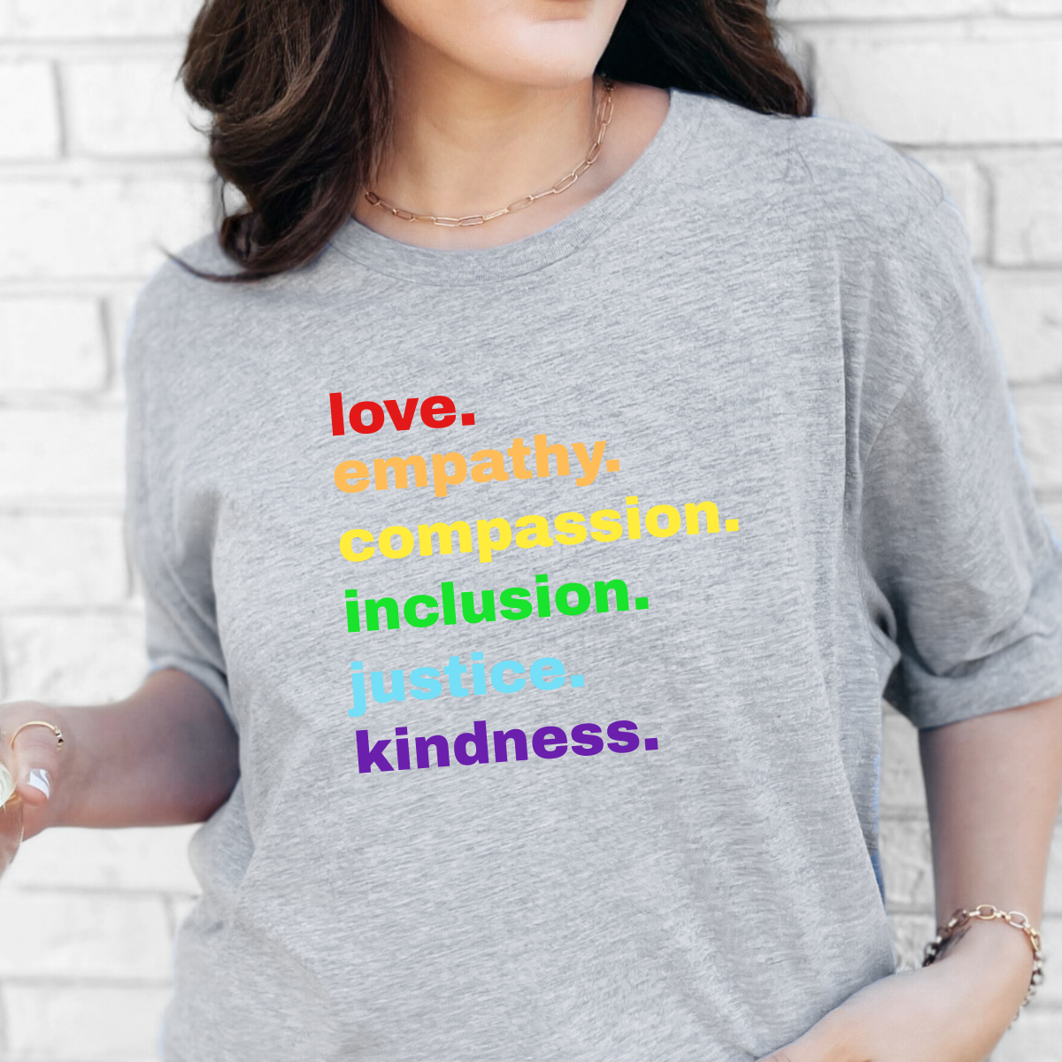 Wholesale Love, Empathy Graphic Tee - Grey Tee