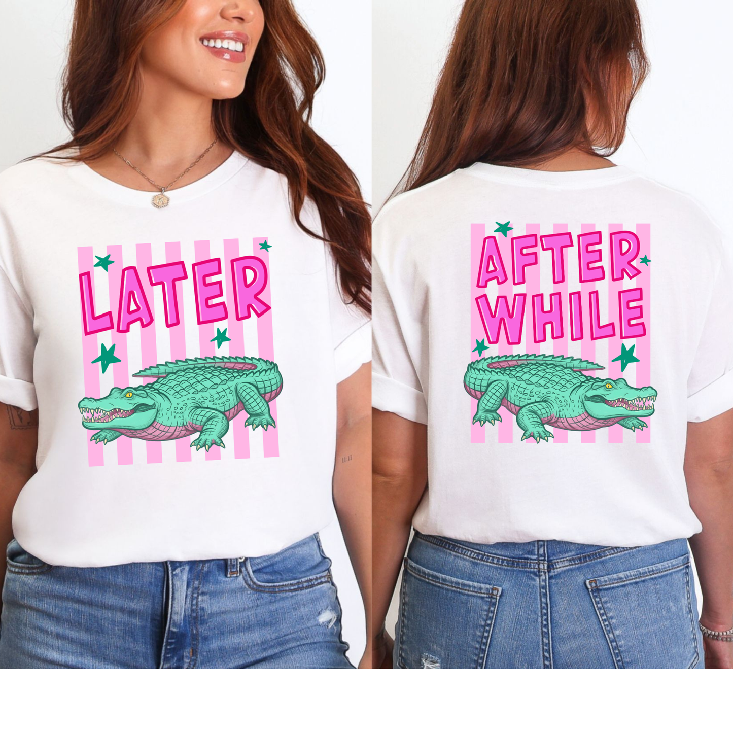 Wholesale Later Gator, After While Graphic Tee - White Tee