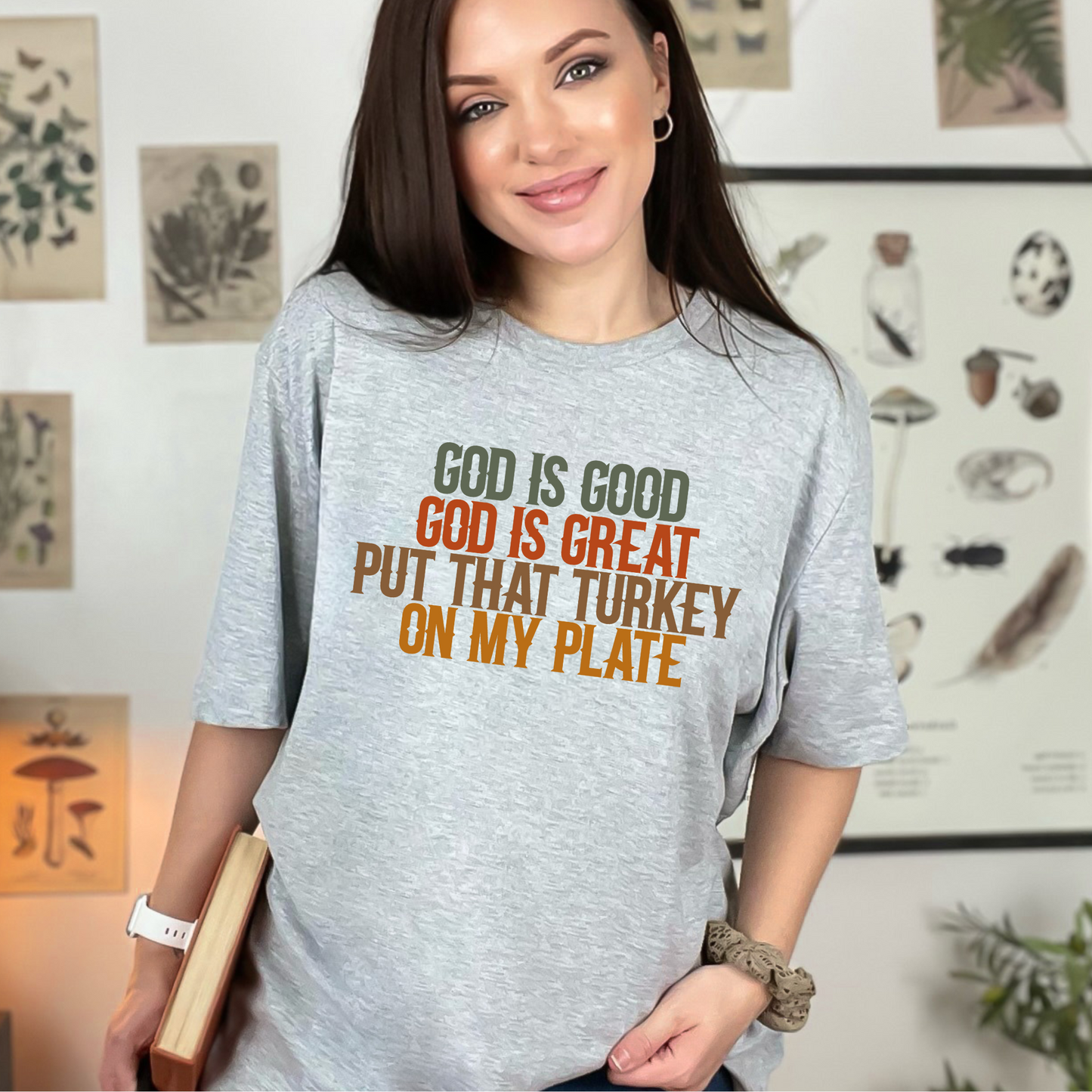 Wholesale Turkey on my plate Graphic Tee - Black Sweatshirt