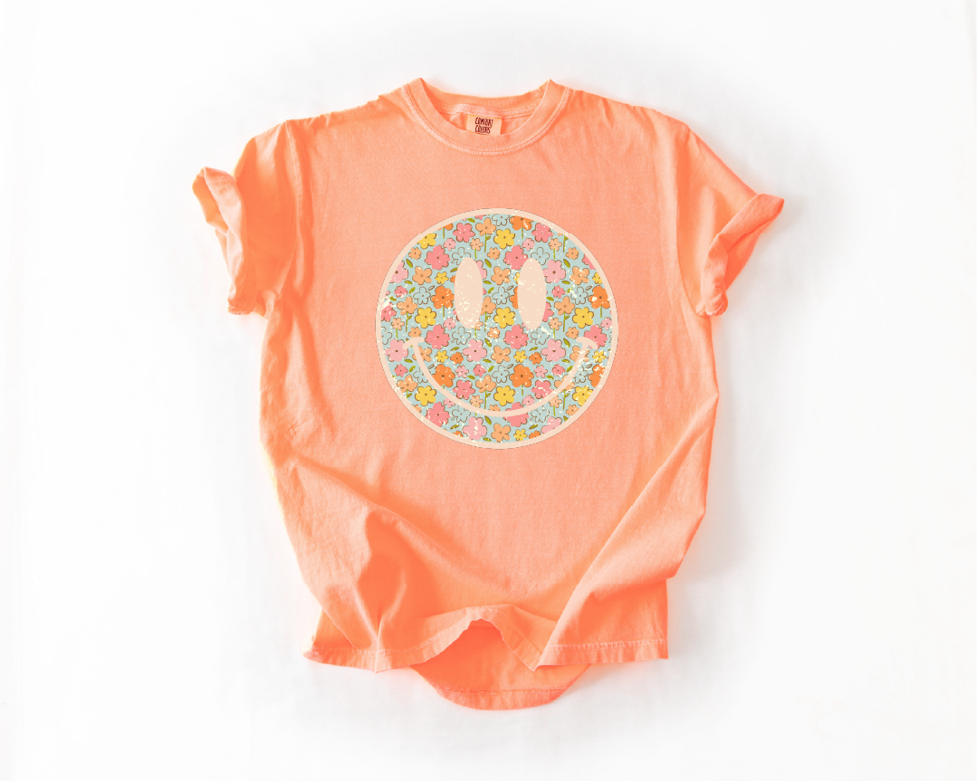 Floral Face Woman Summer Tee