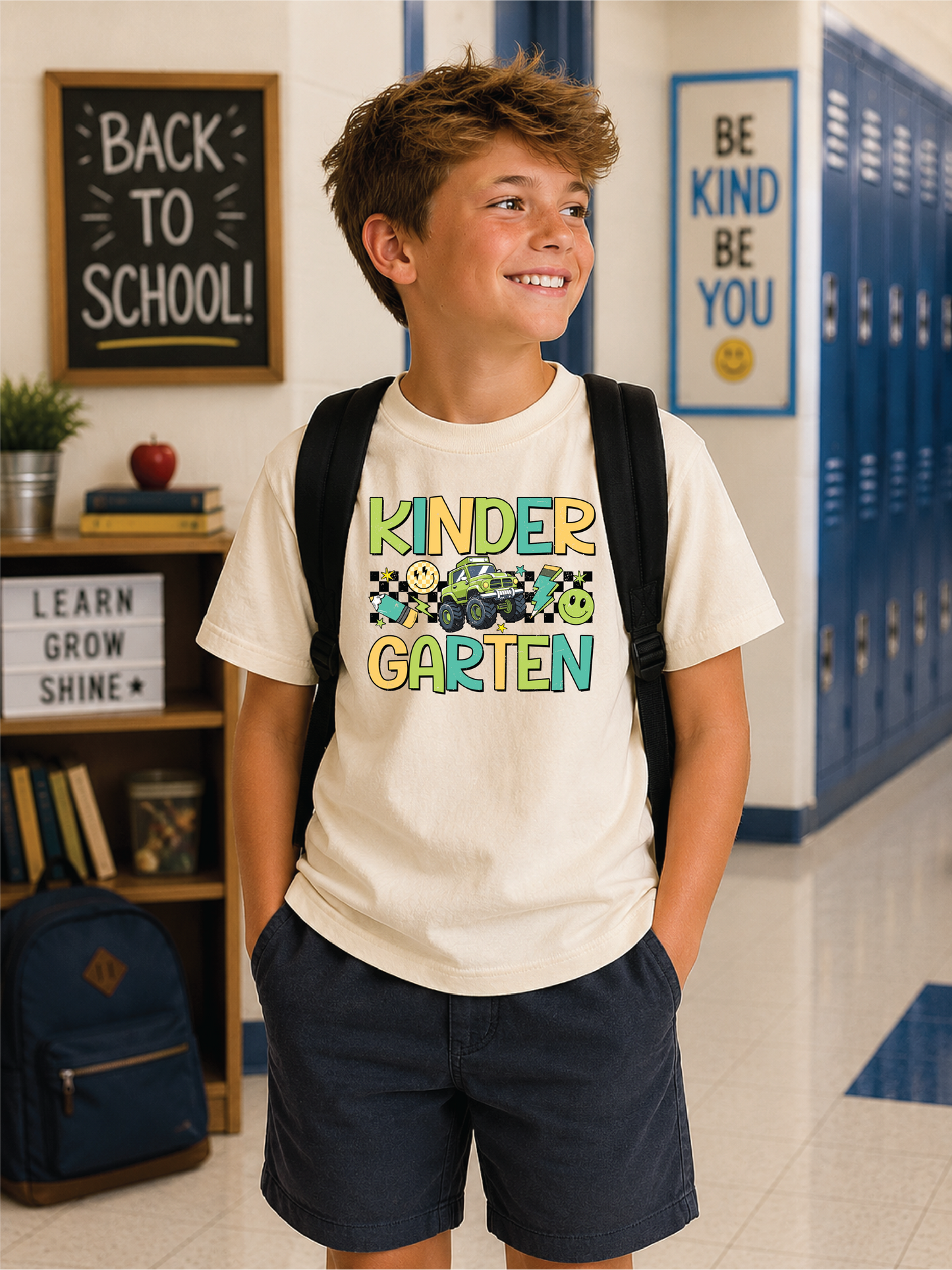 Boys Kindergarten Truck Back to School Graphic Tee