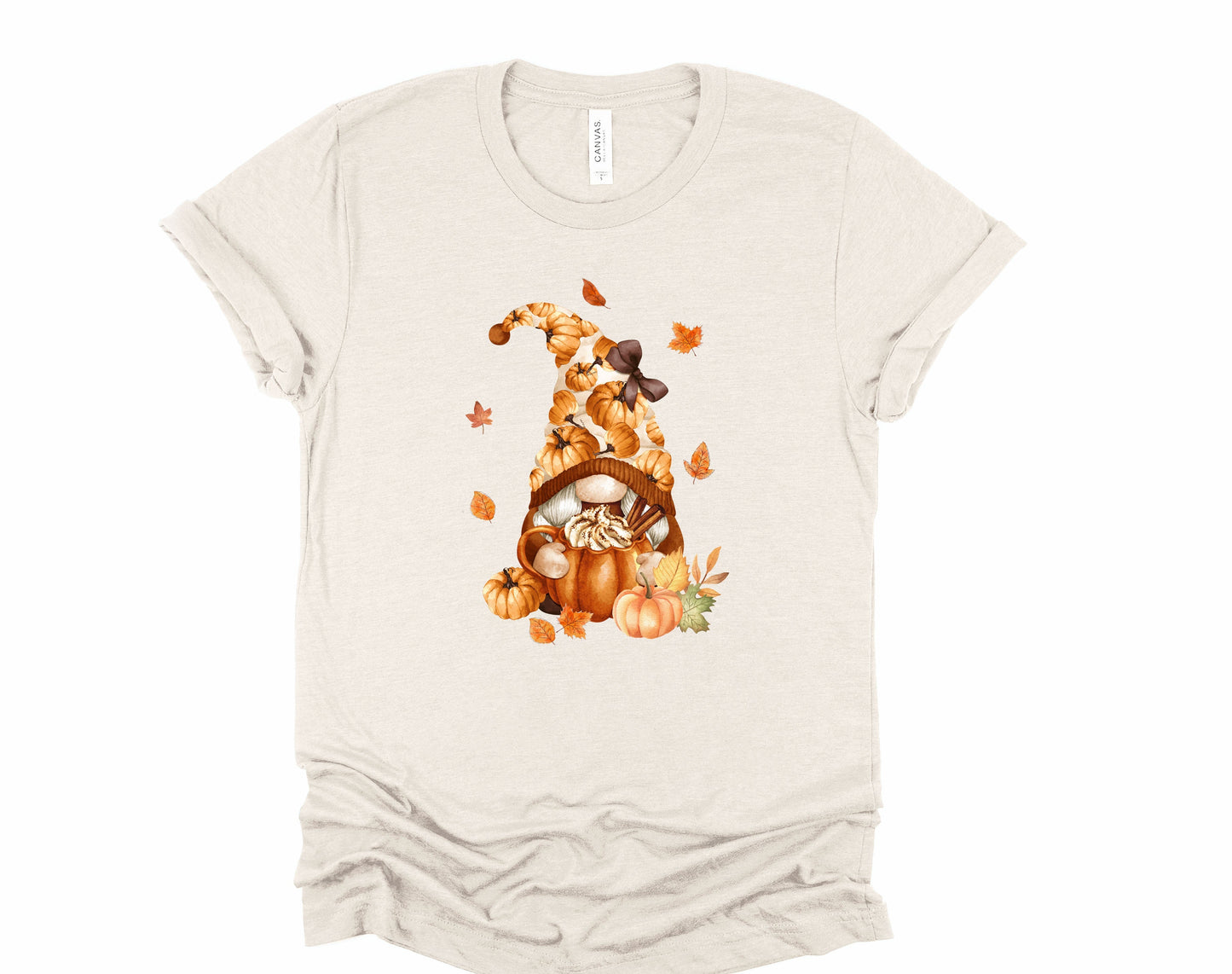 Wholesale Latte Gnome Graphic Tee - Heather Sand
