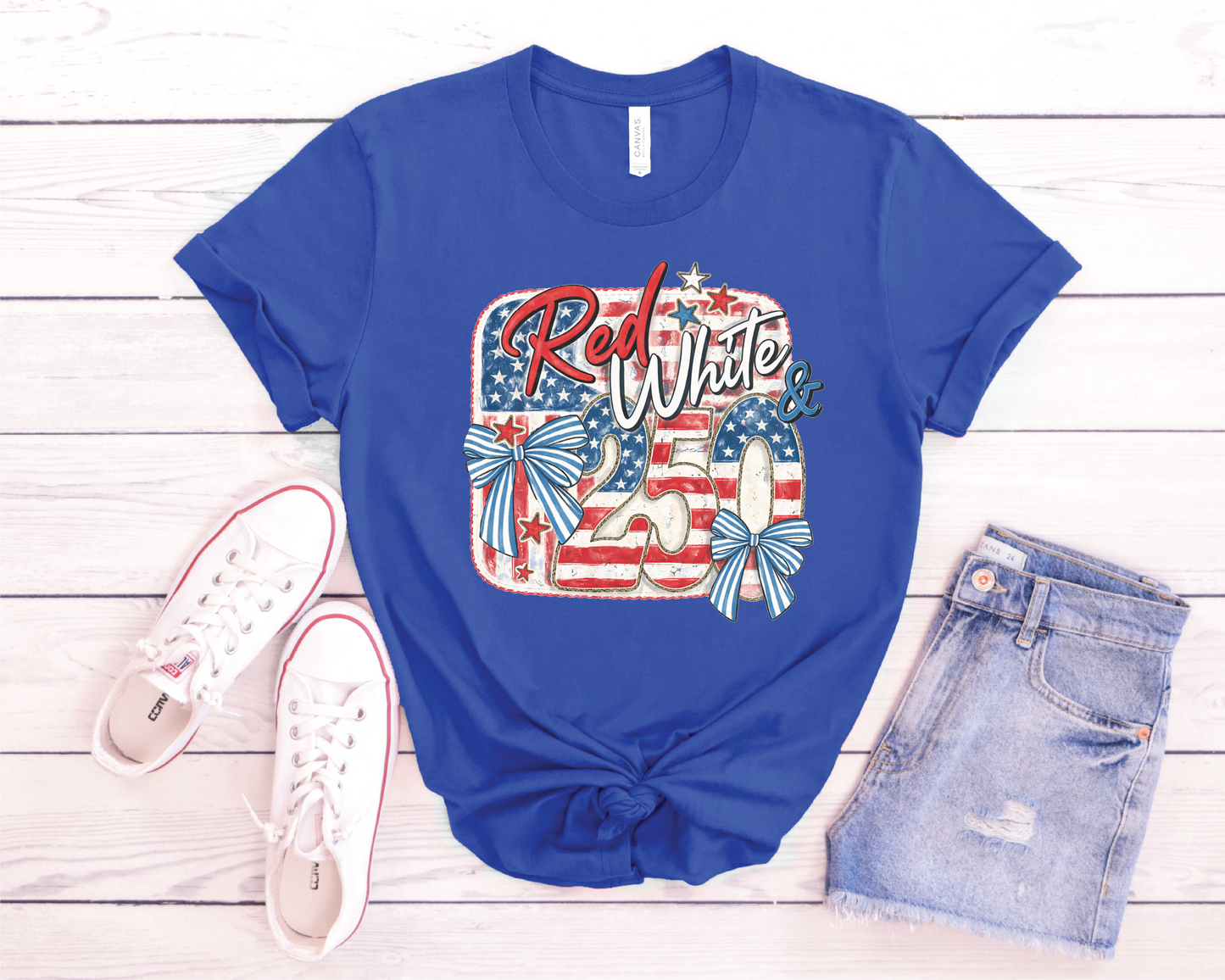 Red White and 250- Patriotic Graphic tee