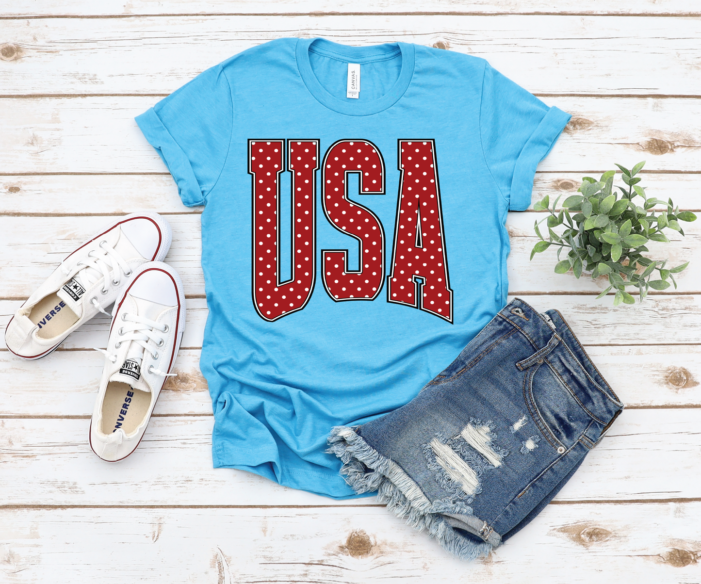 USA Polka Dot- Unisex Graphic Tee
