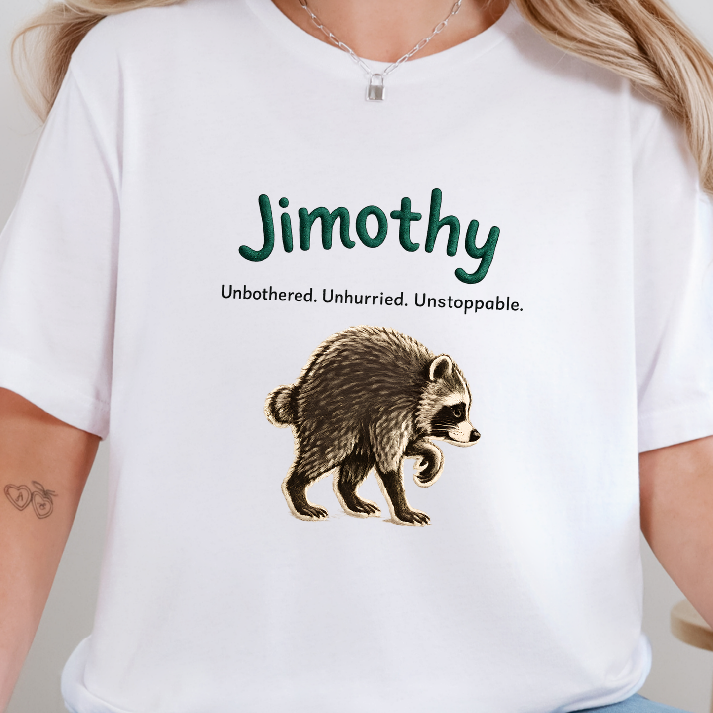 Wholesale Jimothy Unbothered Graphic Tee - White