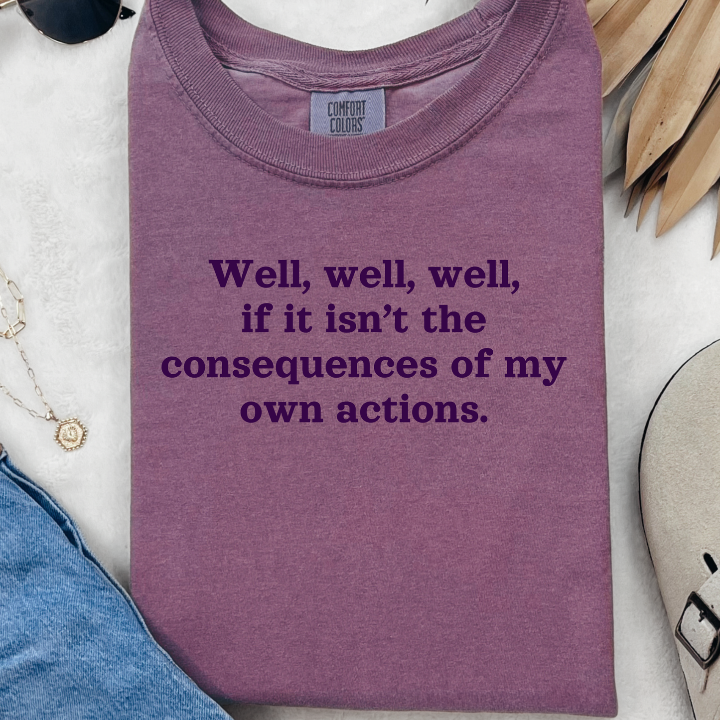 Wholesale Sarcastic Sayings Collection Graphic Tee - Berry