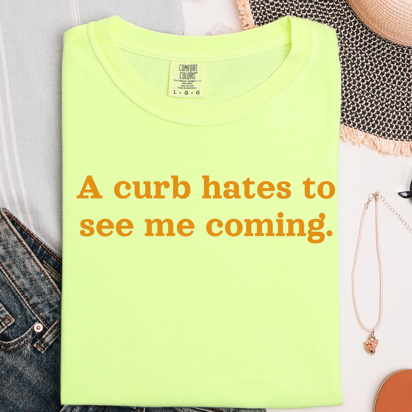 Wholesale Sarcastic Sayings Collection Graphic Tee - Neon Lemon