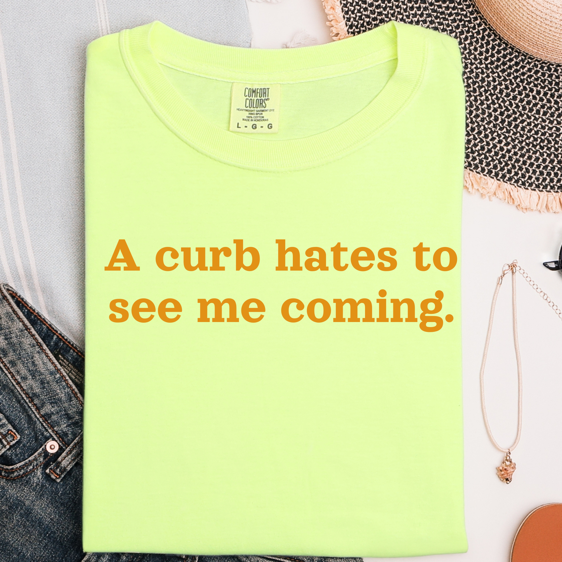 Wholesale Sarcastic Sayings Collection Graphic Tee - Neon Lemon
