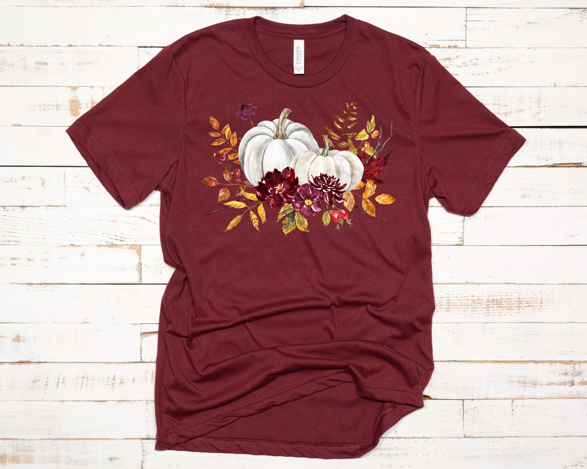 Wholesale Fall Pumpkins Graphic Tee - Maroon