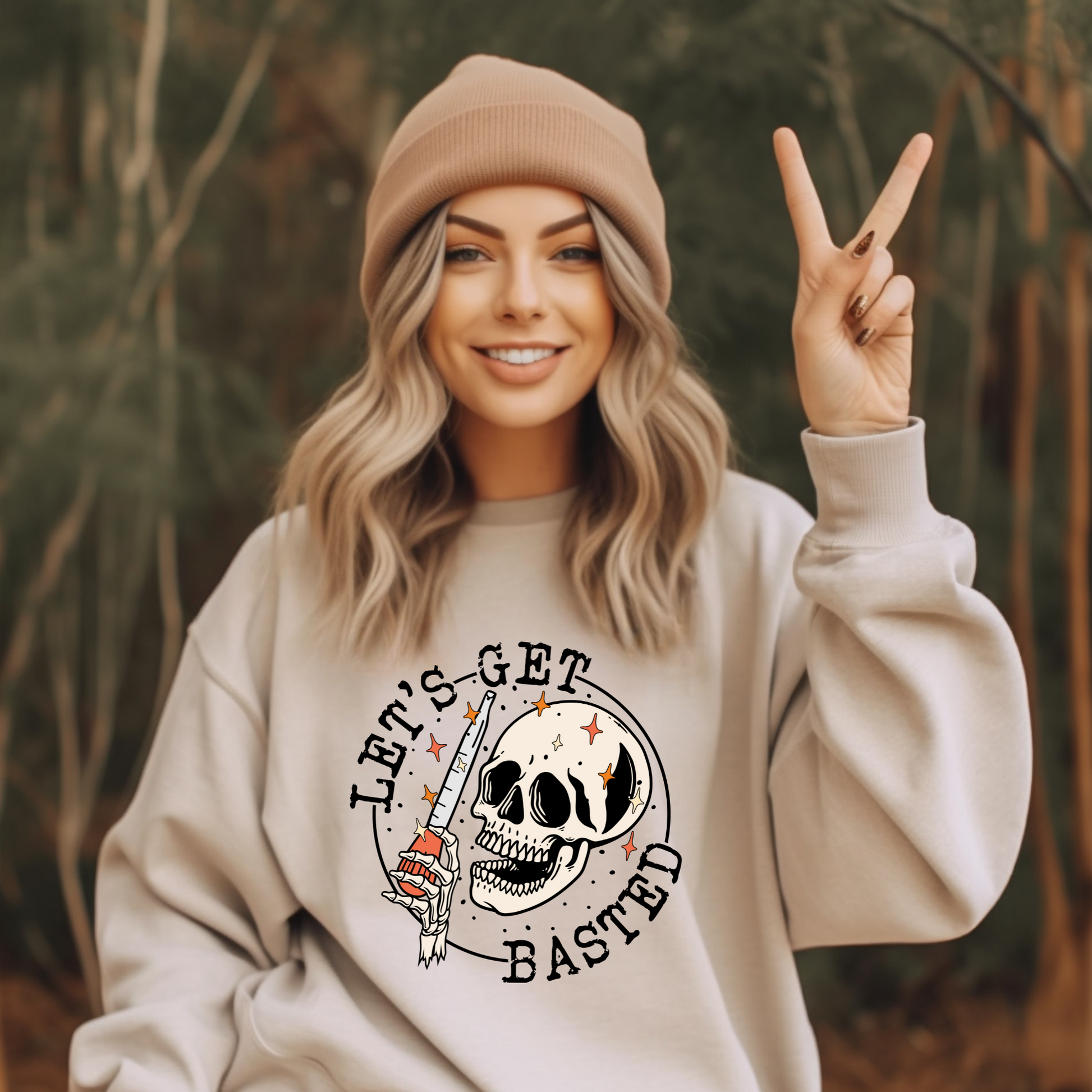 Wholesale Get Basted Graphic Tee - Sand