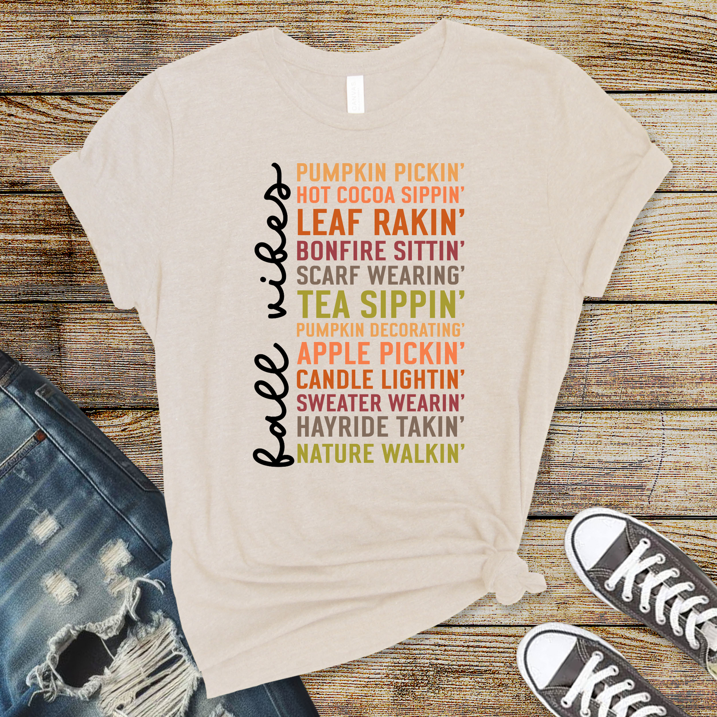 Wholesale All the fall vibes Graphic Tee - Ash Tee