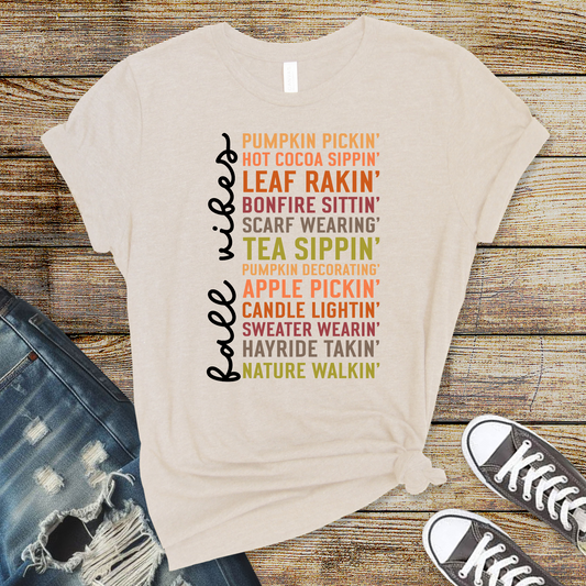 Wholesale All the fall vibes Graphic Tee - Ash Tee