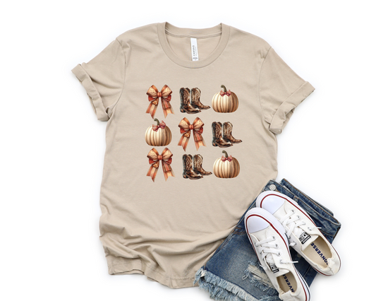 Wholesale Western Fall Graphic Tee - Tan Tee
