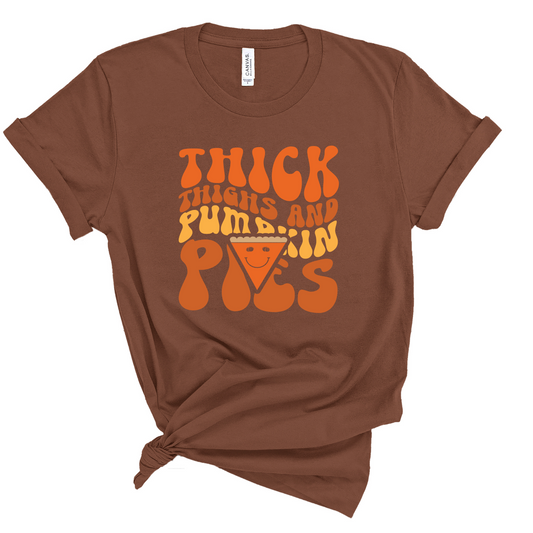Wholesale Retro Thick Thighs Graphic Tee - Black