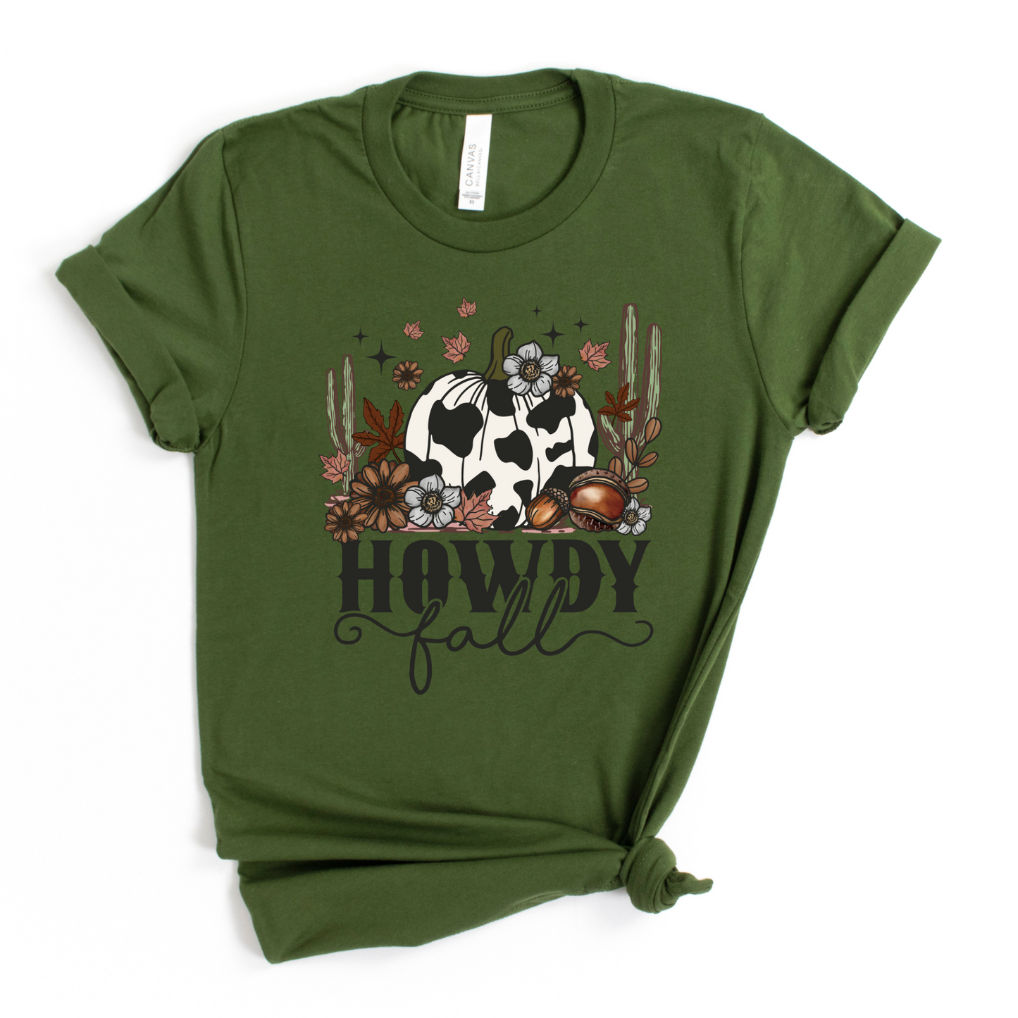 Wholesale Howdy Fall Graphic Tee - Olive Tee