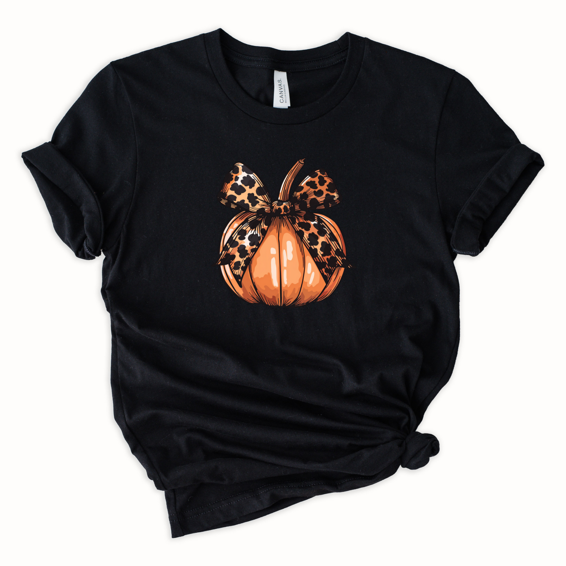Wholesale Girly Pumpkin Graphic Tee - Heather Peach Tee