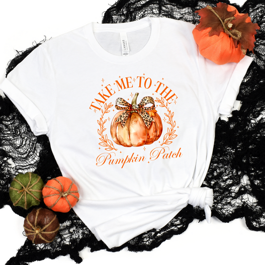 Wholesale Take me to the pumpkin patch Graphic Tee - White Tee
