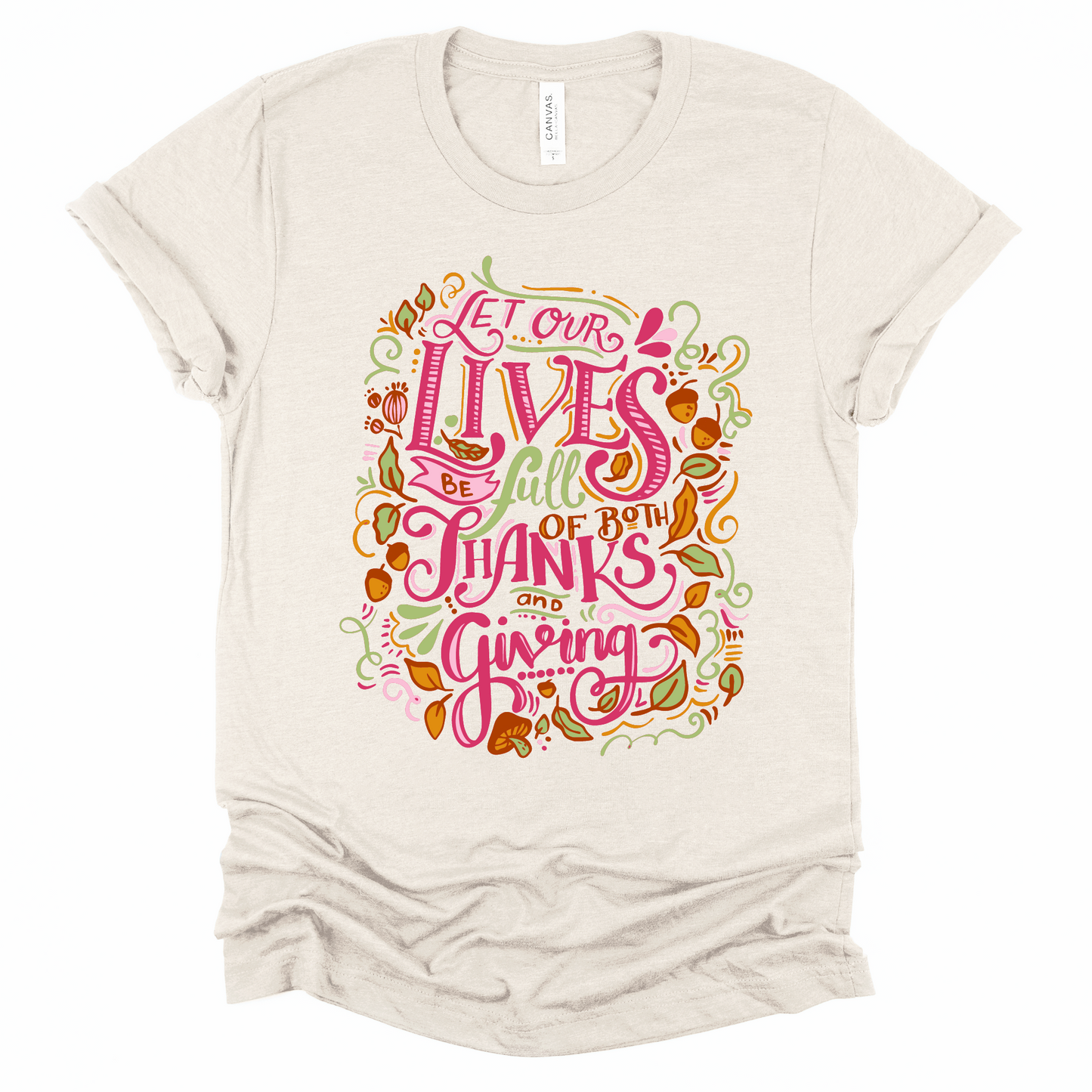 Wholesale Full of thanks and giving Graphic Tee - Pink