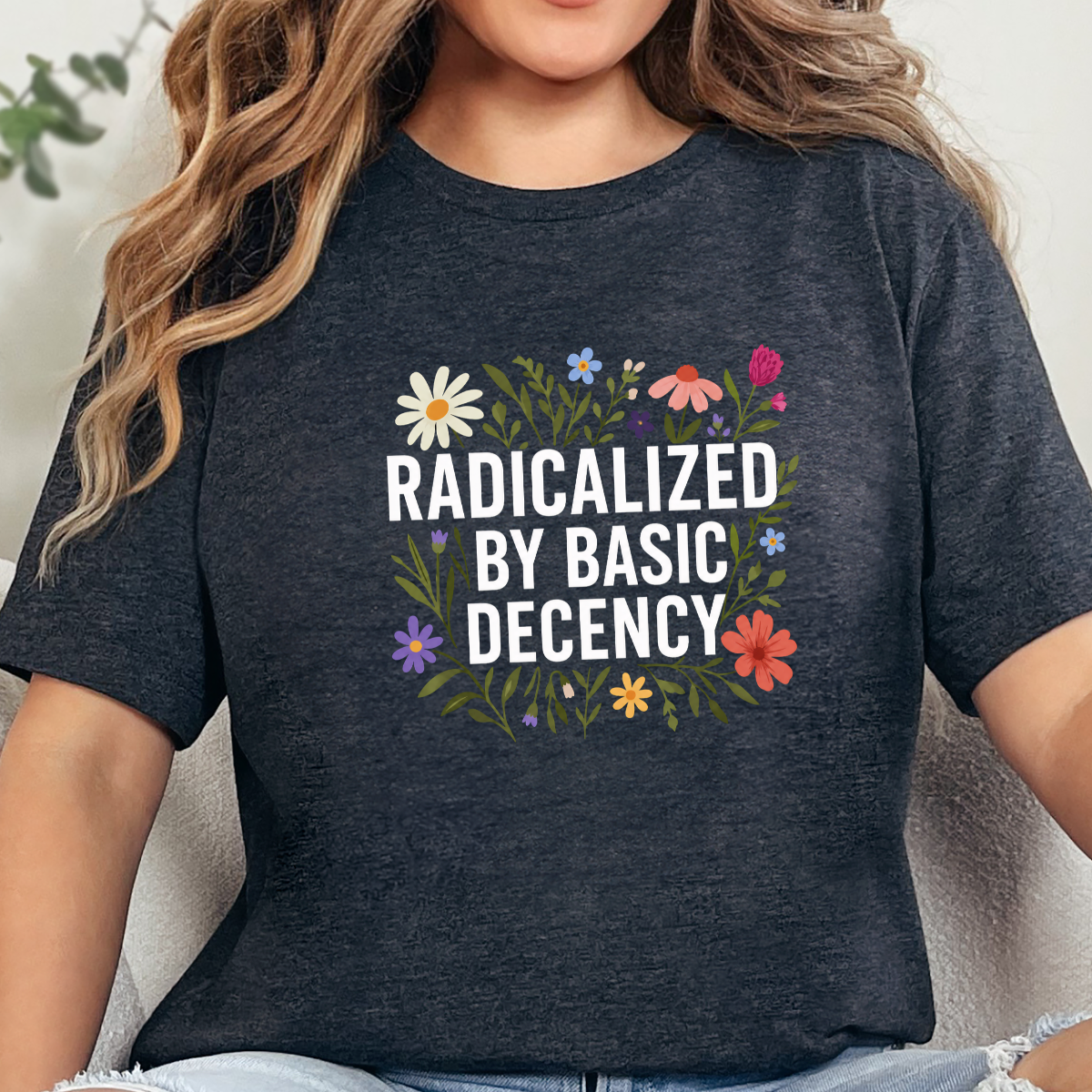 Wholesale Radicalized by Basic Decency Graphic Tee - Dark Grey Heather Tee