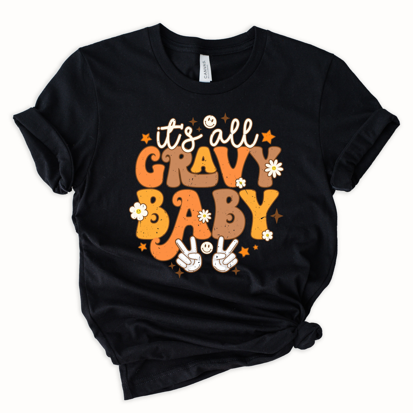Wholesale Retro Gravy Baby Graphic Tee - Sand