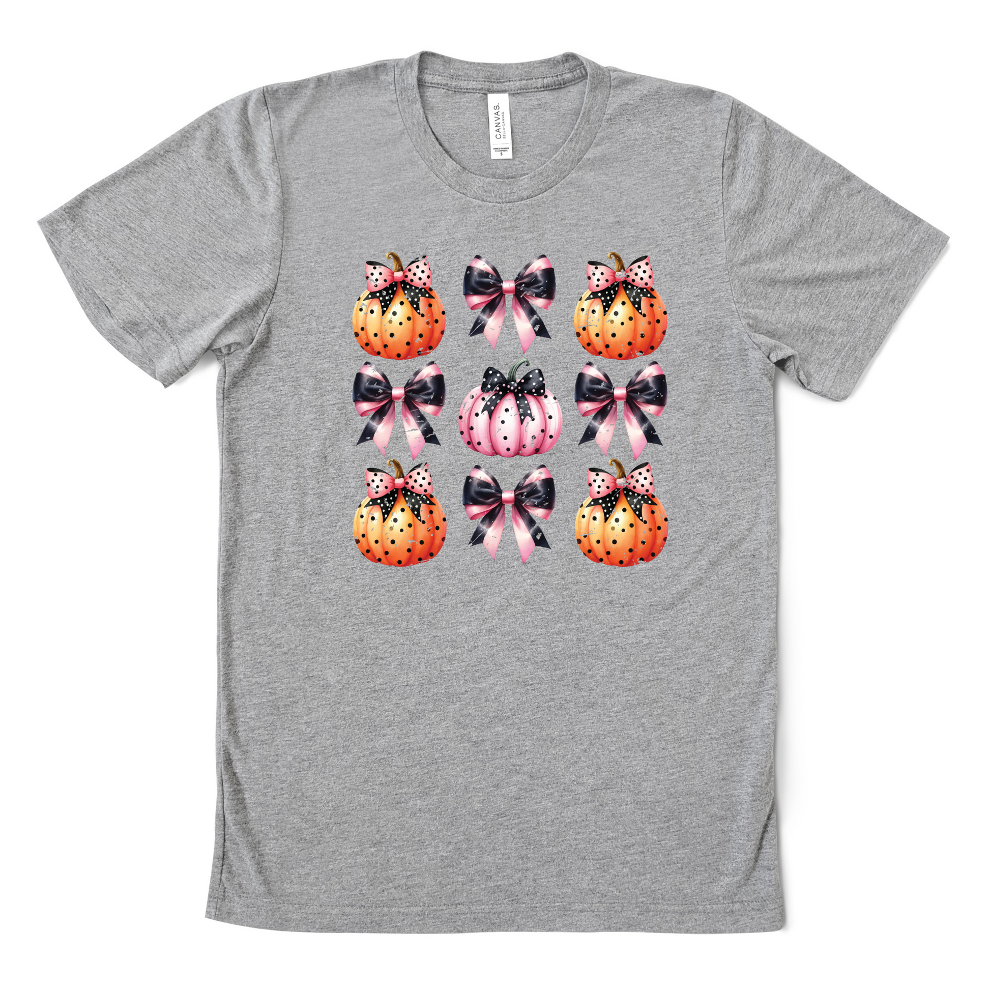 Wholesale Pumpkin Coquette Graphic Tee - Tan Tee