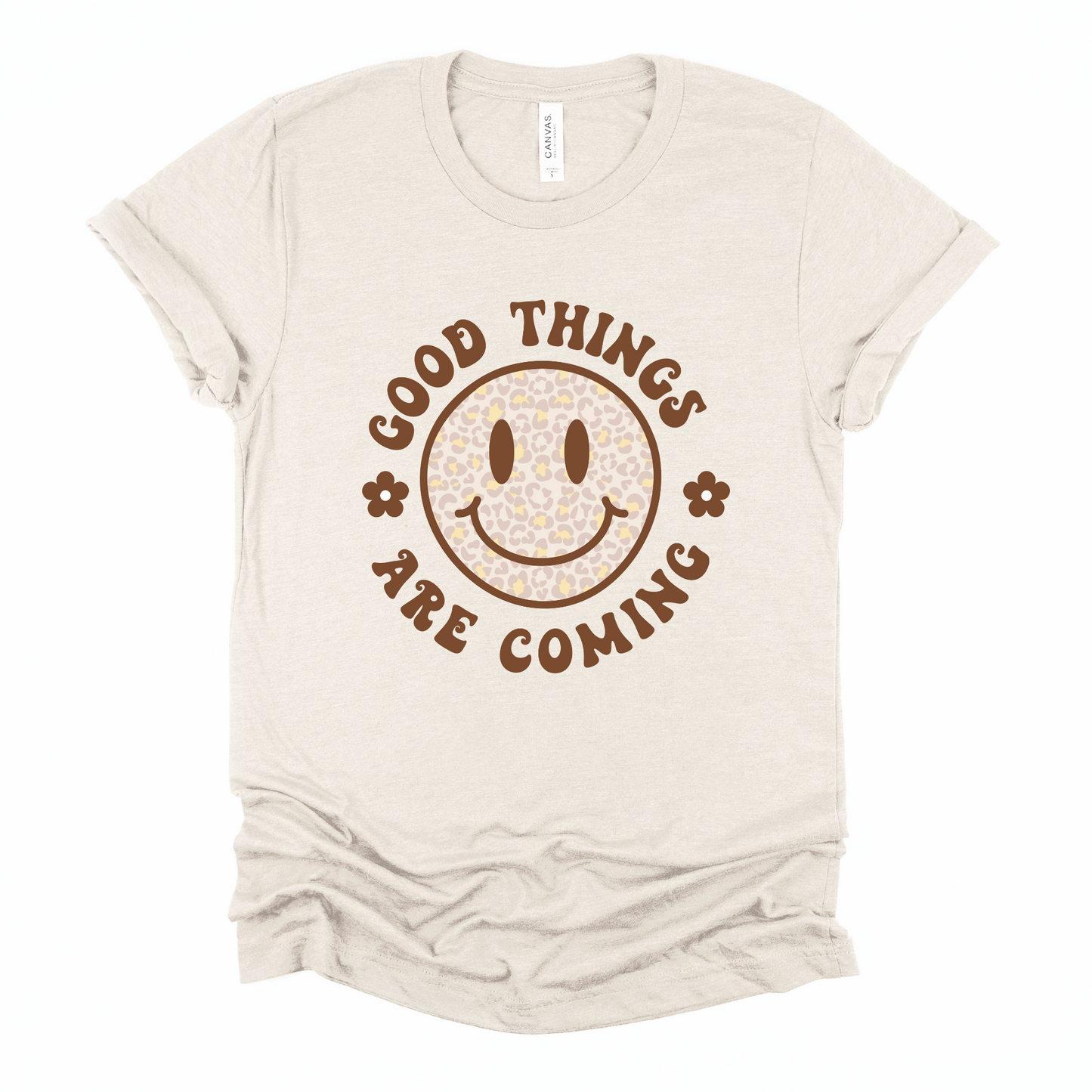 Wholesale Good Things are Coming Graphic Tee - Sand Sweatshirt