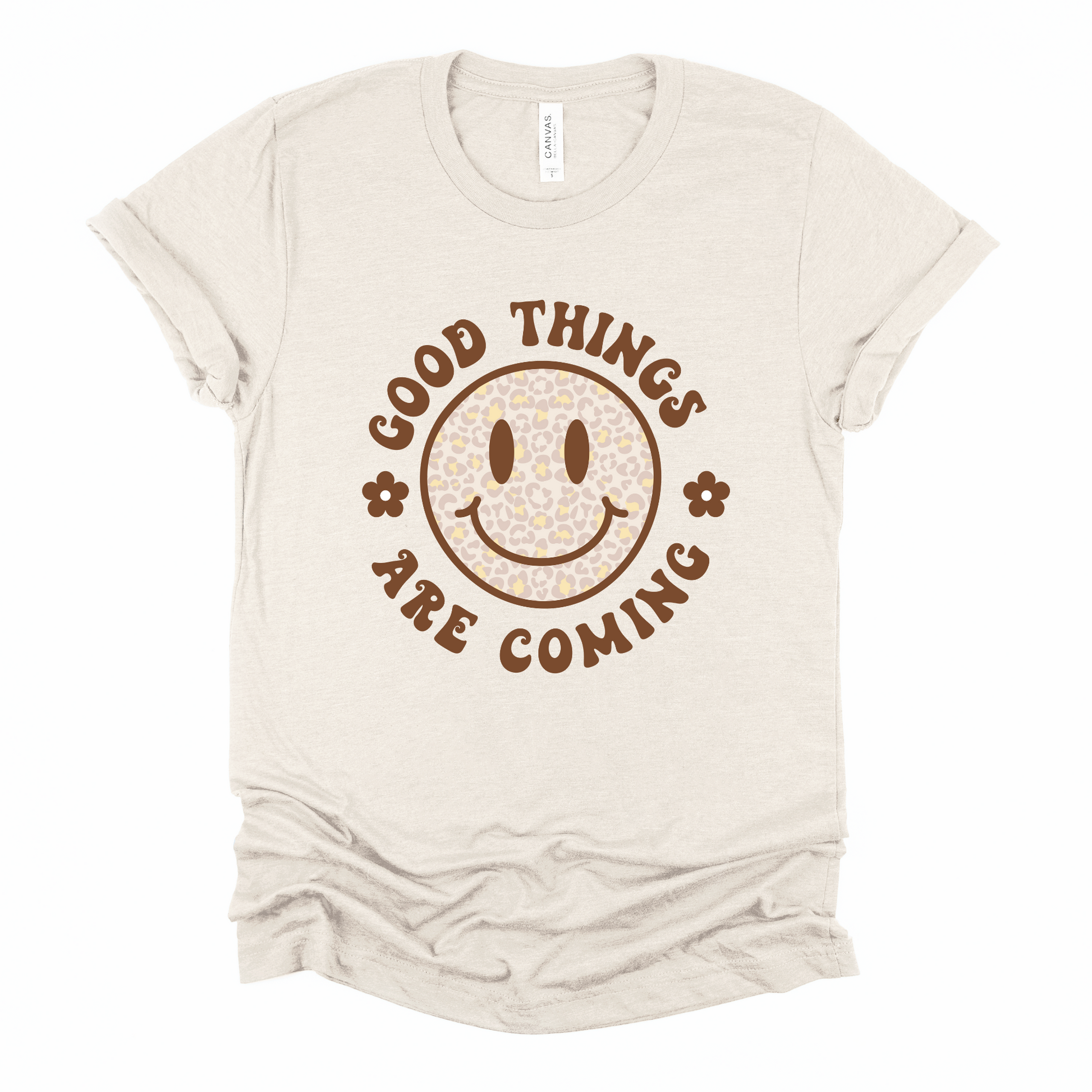 Wholesale Good Things are Coming Graphic Tee - Sand Sweatshirt