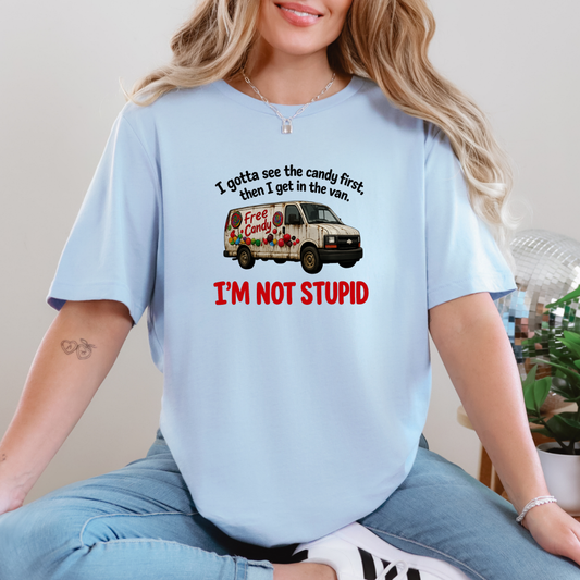Wholesale Gotta See The Candy Graphic Tee - Baby Blue Tee
