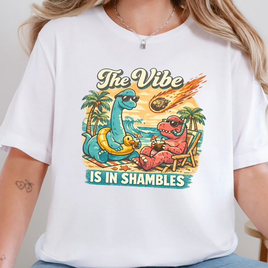 Wholesale The Vibe is in Shambles Graphic Tee - White