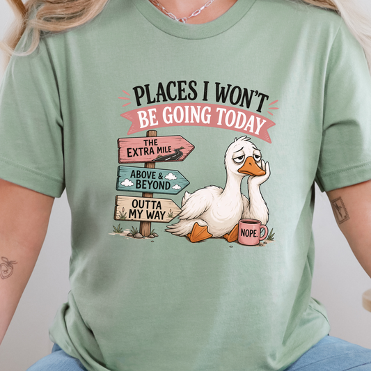Wholesale Lazy Tired Goose Graphic Tee - Sage