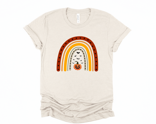 Wholesale Spooky Rainbow Graphic Tee - Black