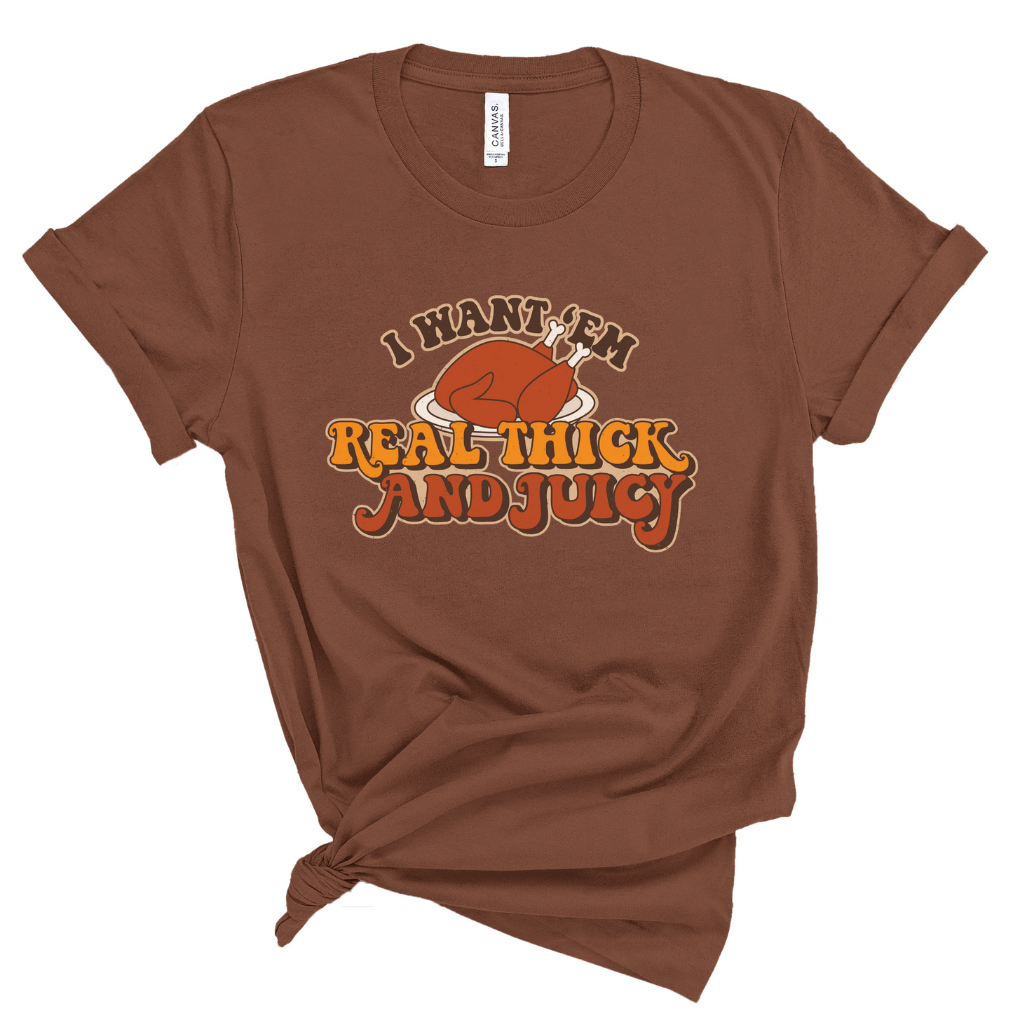Wholesale Real Thick and Juicy Graphic Tee - Sand