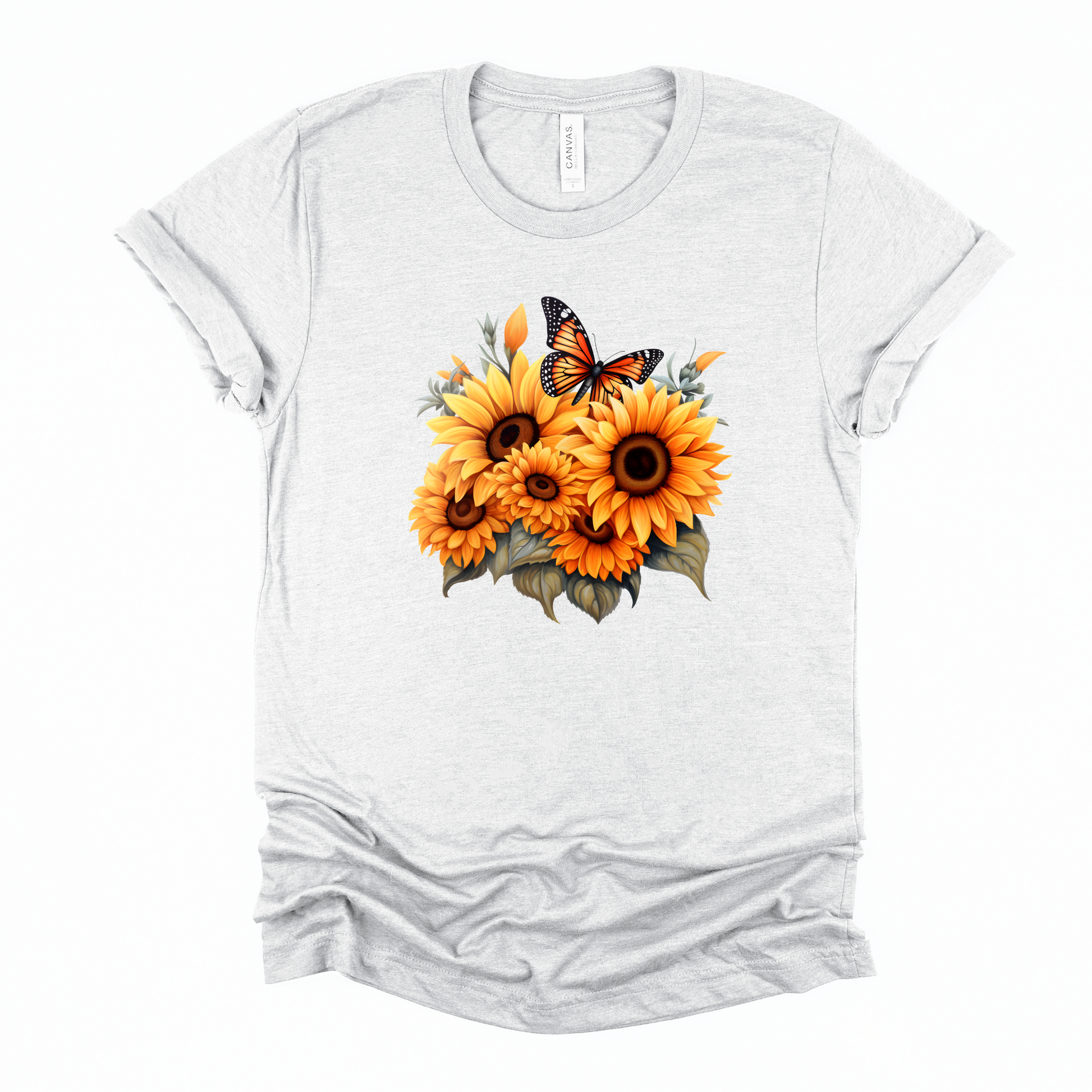 Wholesale Fall sunflowers Graphic Tee - Ash Tee