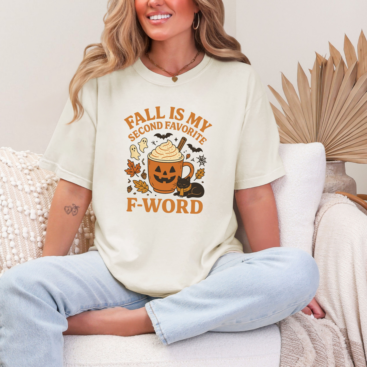 Wholesale Second Favorite F Word Graphic Tee - CC Ivory Tee