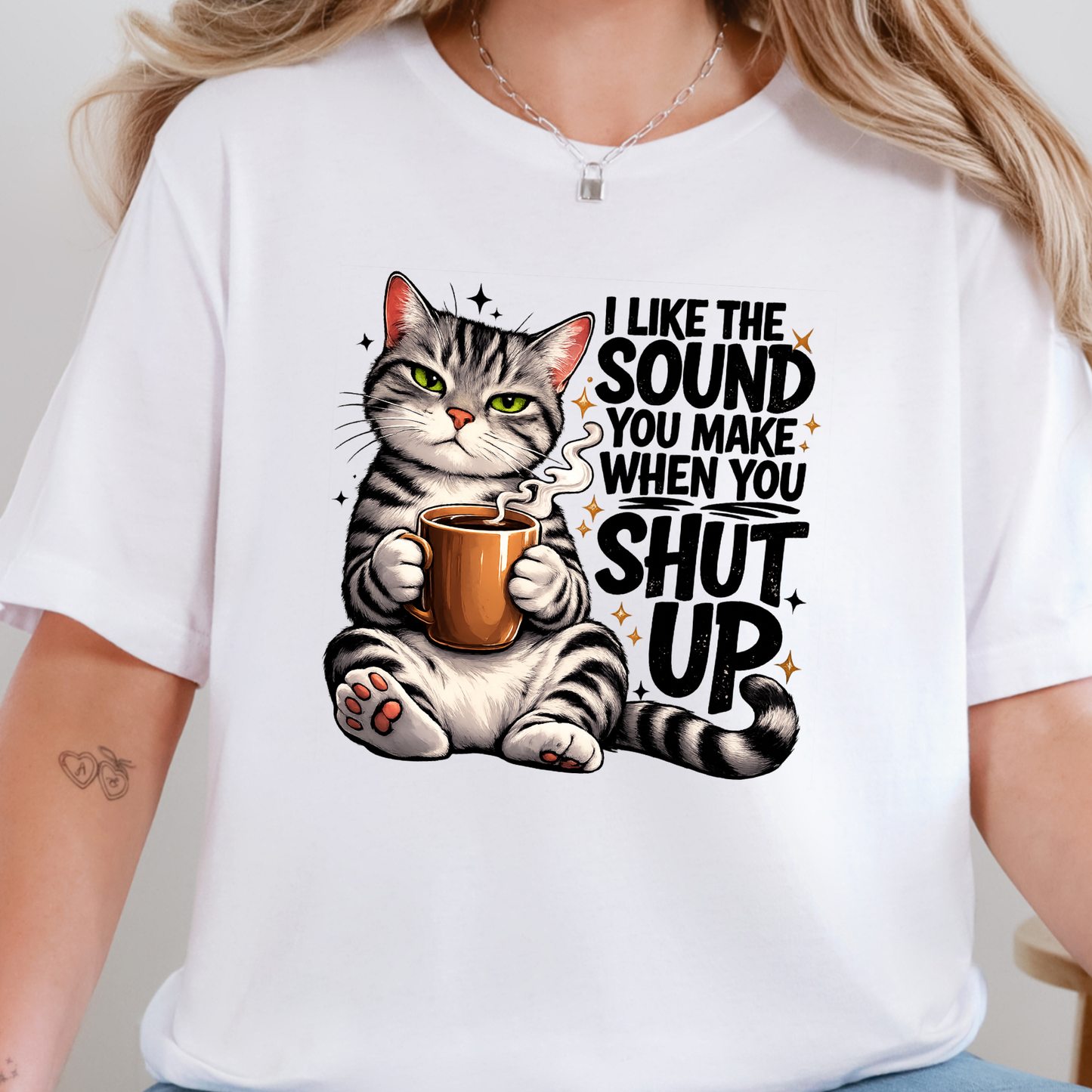 Wholesale I Like The Sound Graphic Tee - White