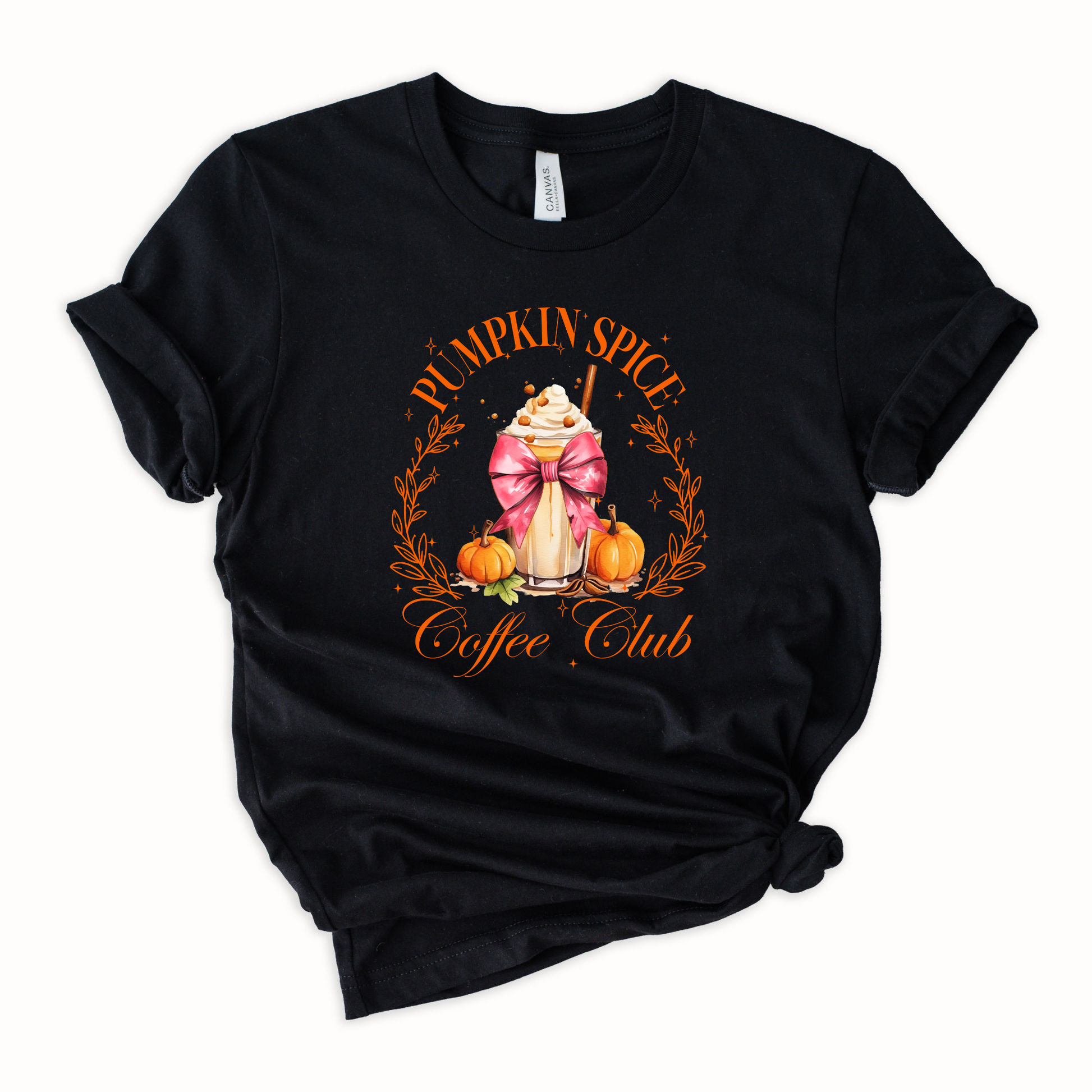 Wholesale Pumpkin spice coffee club Graphic Tee - Black Tee