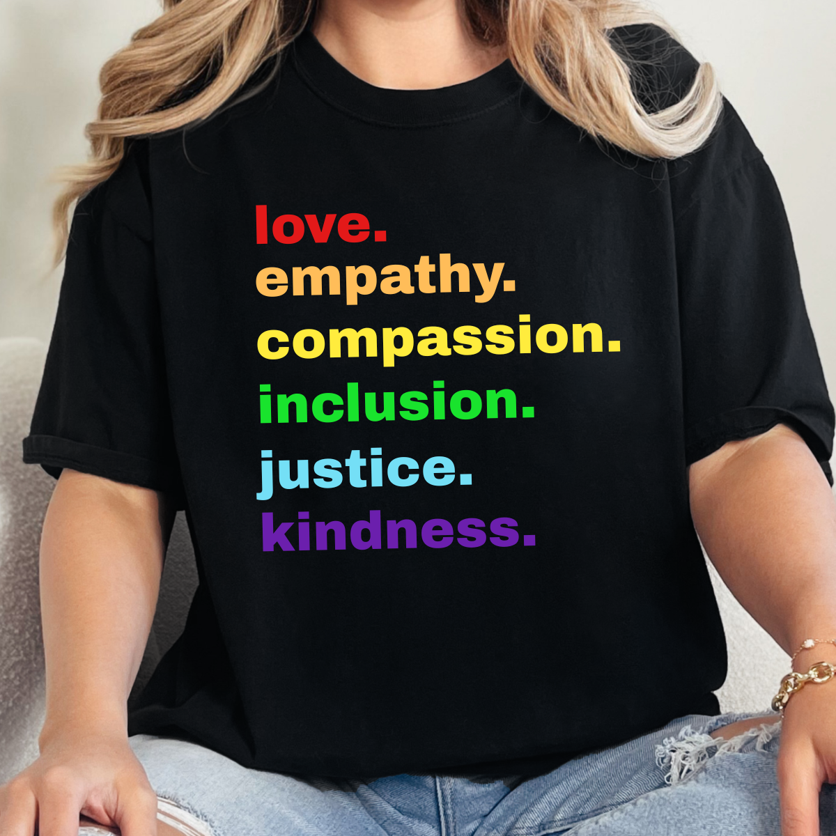 Wholesale Love, Empathy Graphic Tee - Black Tee