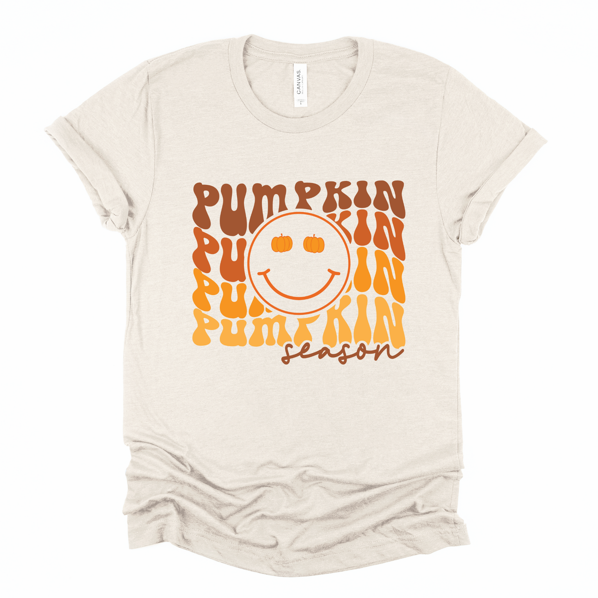 Wholesale Pumpkin Season Graphic Tee - Sand