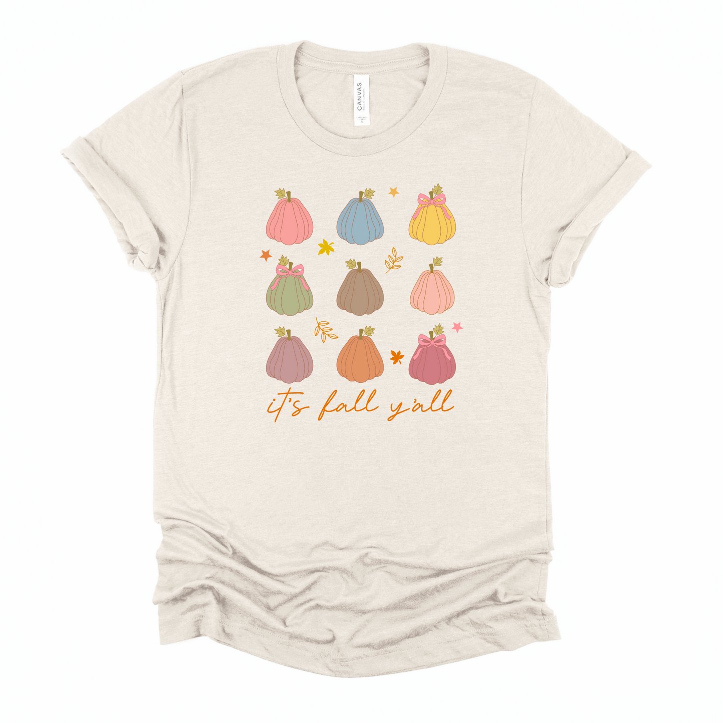 Wholesale Fall Y'all Pumpkins Graphic Tee - Heather Charcoal Tee
