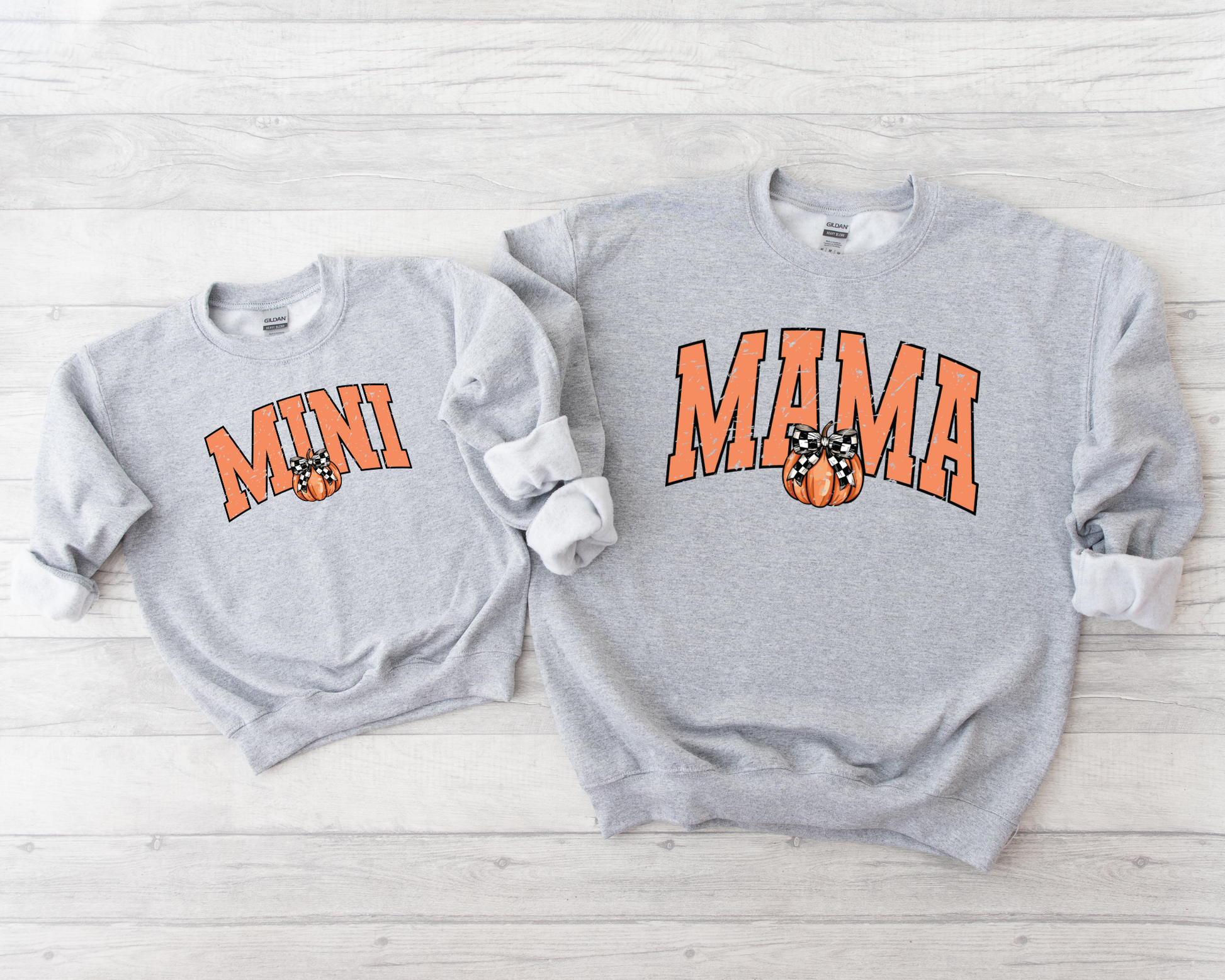 Wholesale Pumpkin Mama & Mini Graphic Tee - White Tee