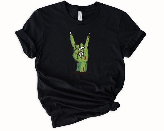 Wholesale Monster Rock On Graphic Tee - Black Tee