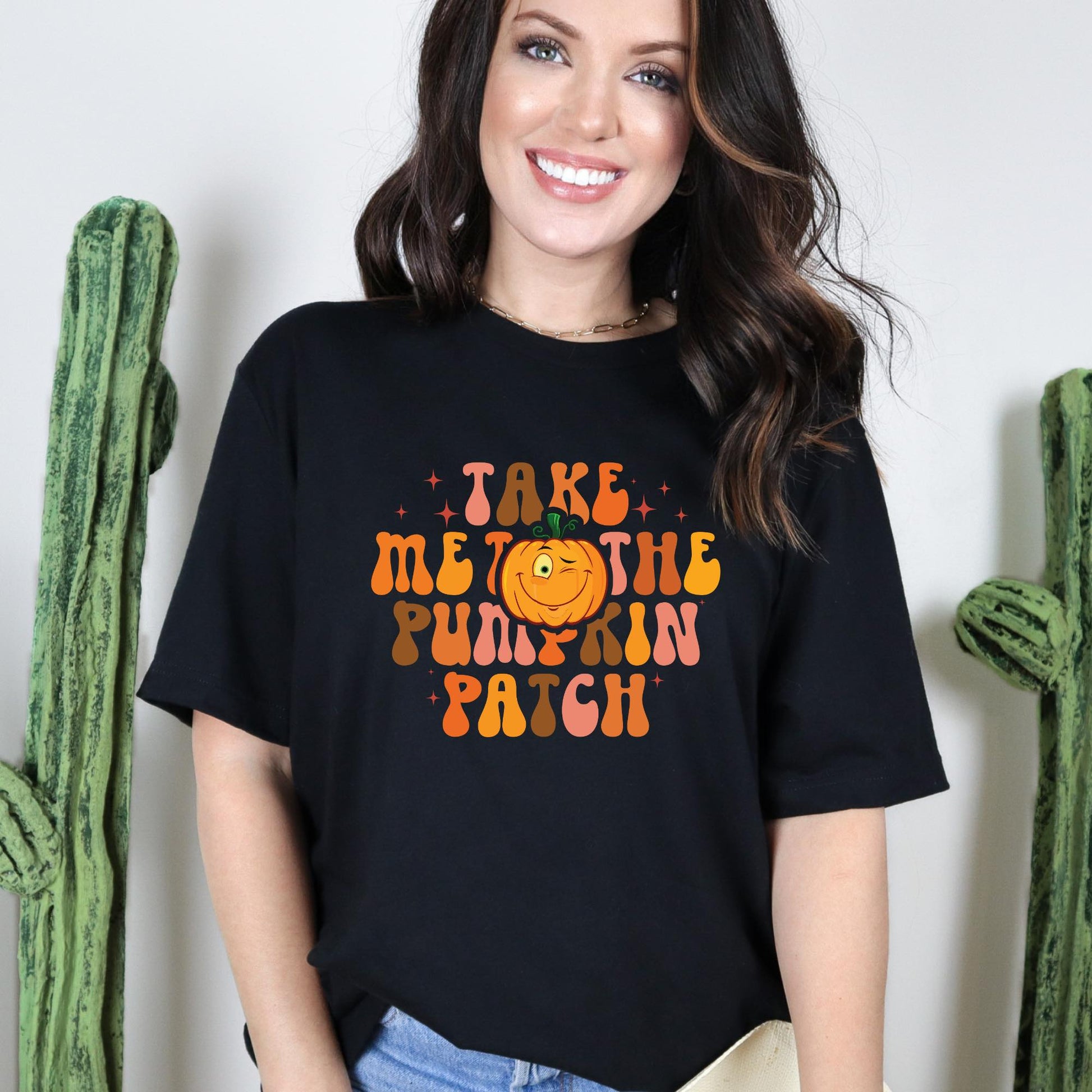 Wholesale Retro Take me to the Pumpkin Patch Graphic Tee - Maroon