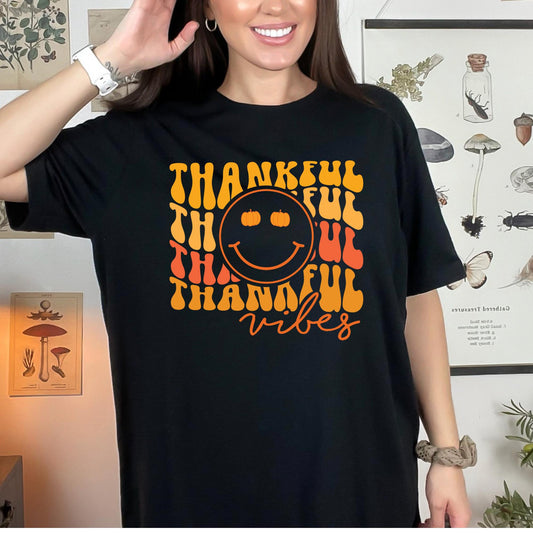 Wholesale Thankful Vibes Graphic Tee - Sand