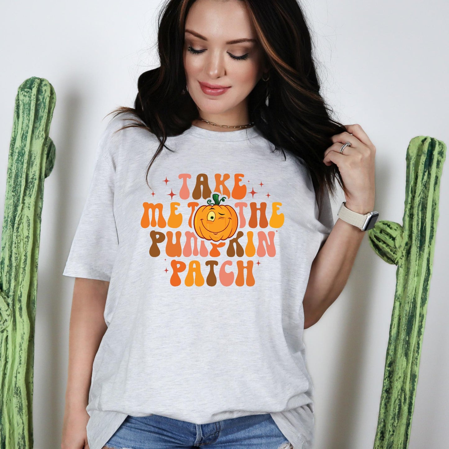 Wholesale Retro Take me to the Pumpkin Patch Graphic Tee - Black