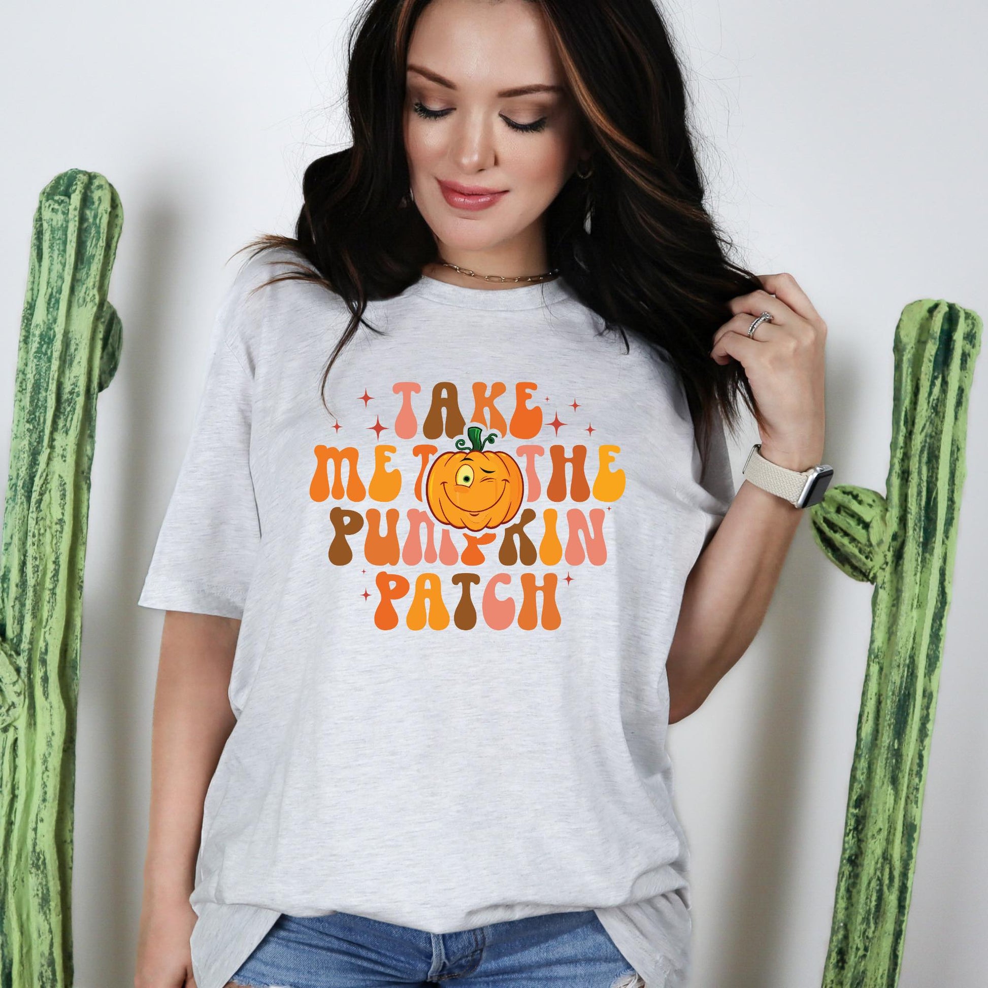 Wholesale Retro Take me to the Pumpkin Patch Graphic Tee - Black
