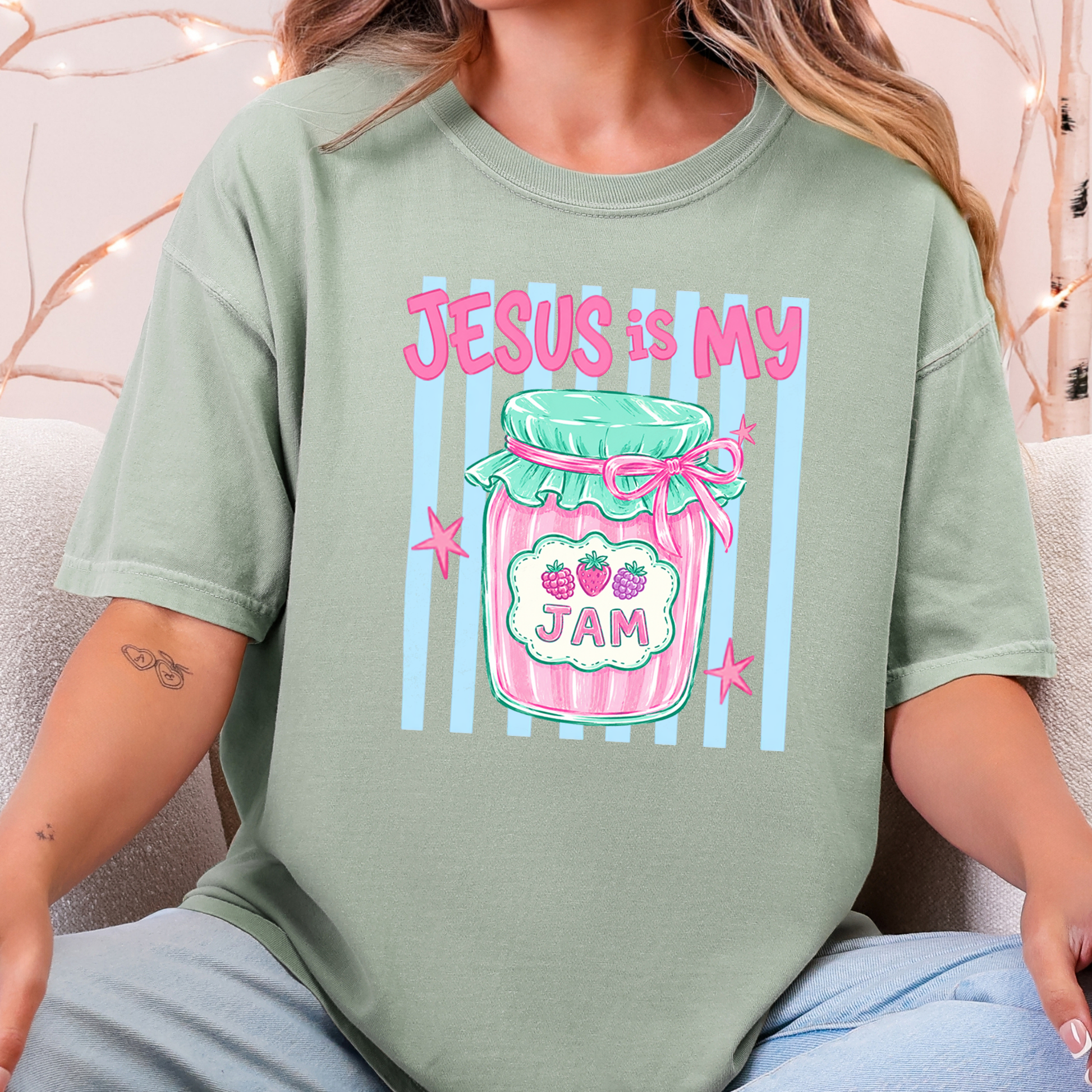 Wholesale Jesus is My Jam Graphic Tee - Bay